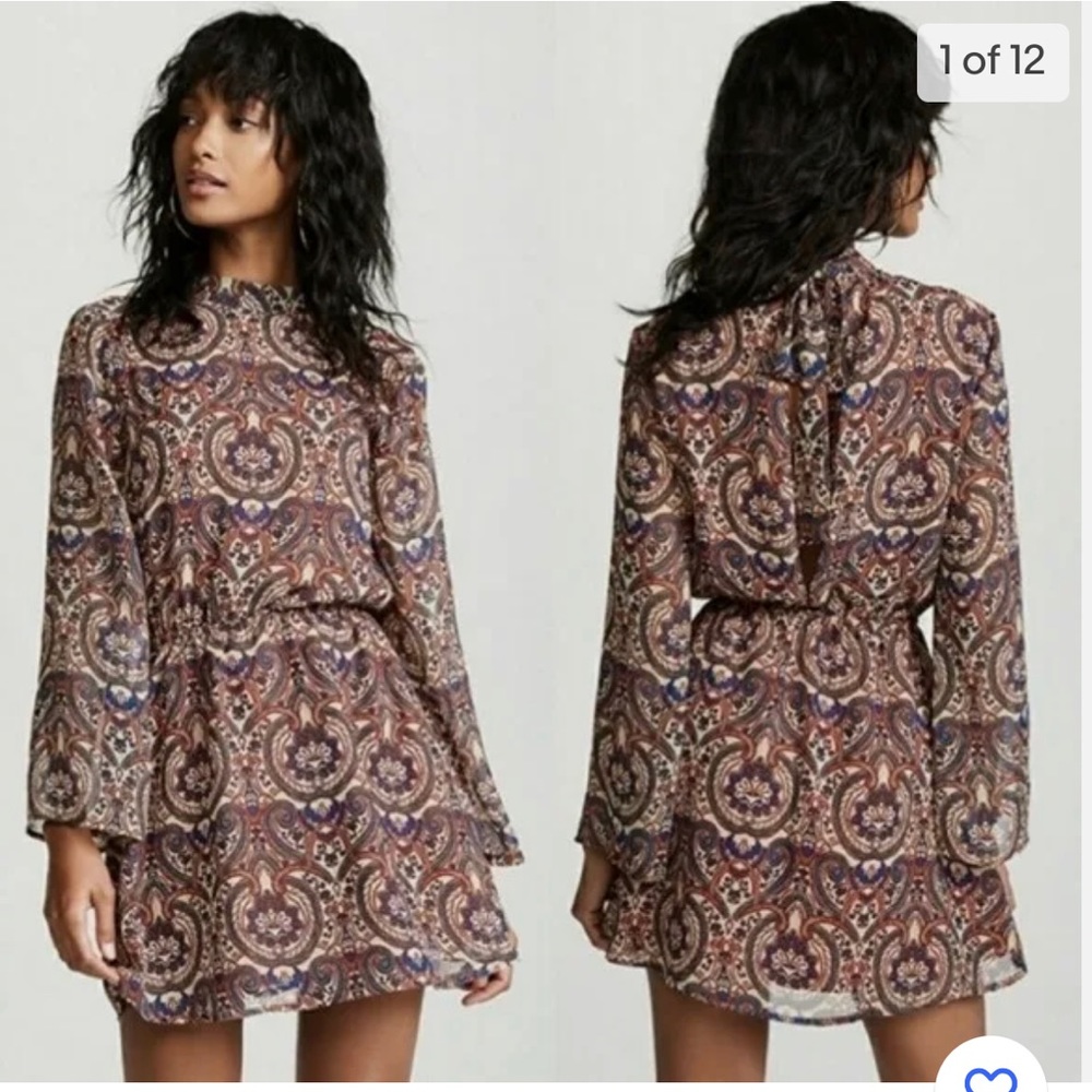 Cupcakes and cashmere Mallory mini dress with back tie